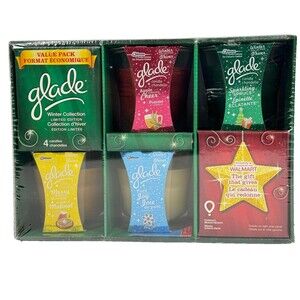 Glade Scented Candles Christmas Box Set New Vanilla Apple Cinnamon Spruce Maple